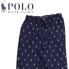 POLO RALPH LAUREN ポニー総柄 ジョガーパンツ M ネイビー