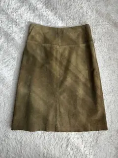 スウェード調スカート