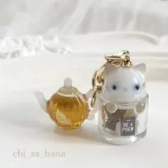 ねこのクッキージャー チャーム レジン ハンドメイド キーホルダー アクセサリー