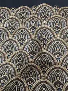 5）50cm ブラック系　ファブリック地　インド刺繍リボン