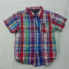 ■トミー・ヒルフィガー チェック柄半袖シャツ 4T キッズ