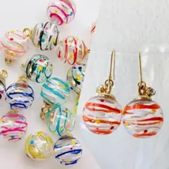 ゆれるヨーヨーのピアス　イヤリングのサムネイル