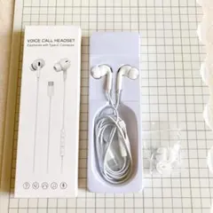 ✨ タイプC イヤホン 有線 マイク付き HIFI高音質 重低音　USB-C
