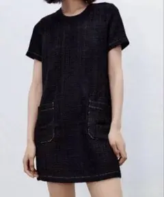 zara ツイードワンピース