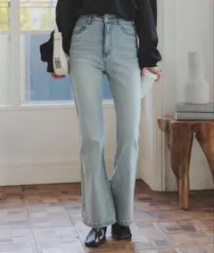 ソフトフレアデニムパンツ