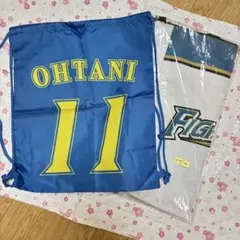 北海道日本ハムファイターズ　ナップサック巾着　大谷翔平①二刀流リバーシブルバッグ