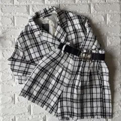 《新品》チェック柄 ジャケットとショートパンツ セットアップ