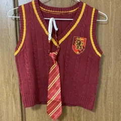 ハリーポッター グリフィンドール風 ベスト＆ネクタイセット