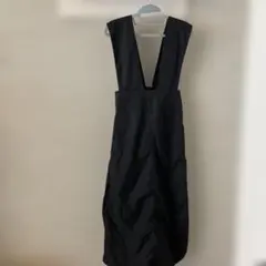 ブラック サロペット ストラップ付き