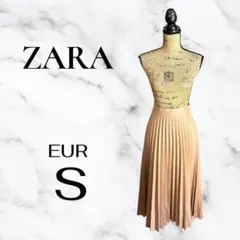 【ZARA】ストレッチプリーツフレアスカート　小シミ有　ピンク　Sのサムネイル