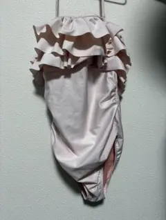 フリル付きピンクセパレート水着