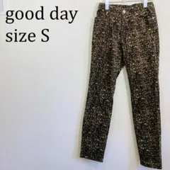 美品 グッデイ GOOD DAY モザイク 綿 ロングパンツ S【17】のサムネイル