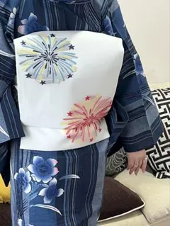夏の織名古屋帯 ほぼ新品 証紙ありサッカーSALE❣️ - メルカリ