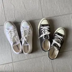 【24.5】オールスター コンバース 2足セット ブラック 黒 #ホワイト