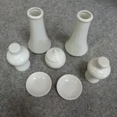 白い陶器の神具セット（美濃焼）