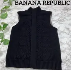BANANA REPUBLICバナナリパブリック お洒落ベスト黒ブラックM