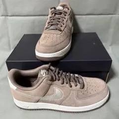 ナイキ　エアフォース1 ロー　ブラウン　ホワイト　茶　ベロア　スエード