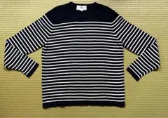 H&M メンズ　ボーダーセーター(薄手) L値下げ
