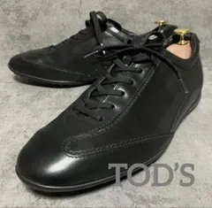 【極美品】希少 TOD’Sトッズ 高級本革レザースニーカー　ブラック26㎝のサムネイル