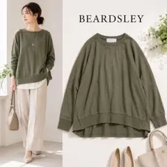 BEARDSLEY ビアズリー サラッとカーディガン 七分袖 ライトグレー