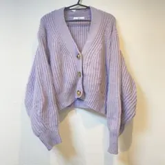 【SLY】ラベンダーリブ編みカーディガン