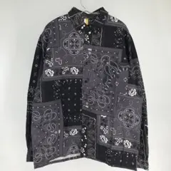 KITH　シャツ　M　ペイズリー　チャコールのサムネイル