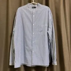 CRAFT STANDARD BOUTIQUE ノーカラーストライプシャツ