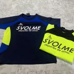 SVOLME ロゴ入りウェア ネイビー/イエロー