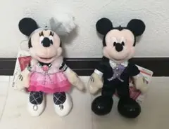 ミッキー、ミニー　ビックバンドビート　ぬいぐるみバッジ