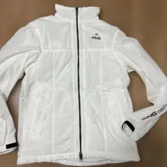 PING ゴルフジャケット ホワイト軽量 ナイロン75％　ポリウレタン25％