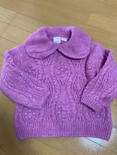 ZARA ピンク ケーブルニット セーター 3-4Y