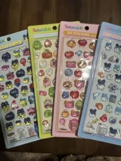 たまごっち 3Dステッカーぷくぷくボンボンドロップうるうるシール4枚セット