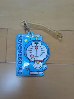 ドラえもん パスケース 透明ストラップ付き