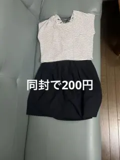 ストライプ クロップドトップス ネイビー、スパイラルガール