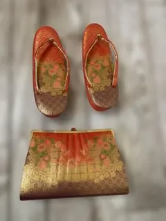 草履とクラッチバッグのセット　23センチ