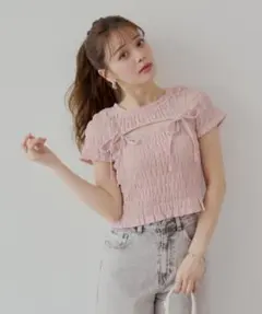 ChicoフロントリボンボレロデザインT ピンクのサムネイル