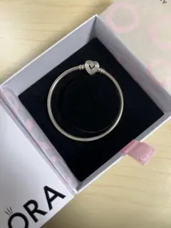 【にこちゃん様】PANDORA シルバーハートブレスレット　非売品