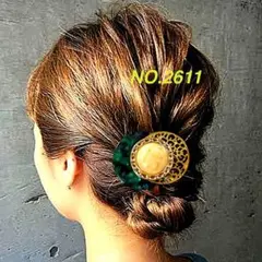 ポニーフック　ハンドメイド　ヘアアクセサリー　ヘアピン NO.2611