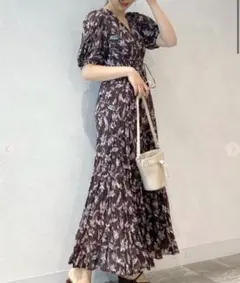 イング❤︎ オフショル 花柄 オールインワン ロングワンピース キャミ 