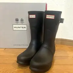 HUNTER ブラック 長靴 バックル付き
