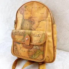 美品✨プリマクラッセ リュック バックパック PVC×レザー 本革 地図柄