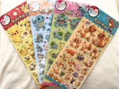 【韓国限定】ポケモン5サイズステッカー　4枚セット♥︎︎∗︎*゜5sizeステッカー