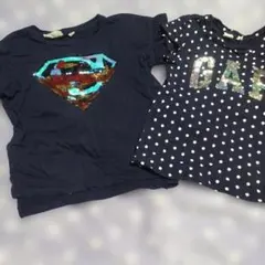 スーパーマン＆GAP スパンコールTシャツ2枚セット