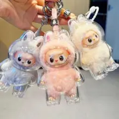 2点　丸型　ラブブ4.0イニシャルシリーズ　クリアケース　popmart