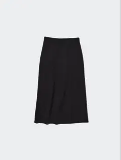 UNIQLO ストレッチダブルフェイススリットスカート　ブラック　Mサイズ