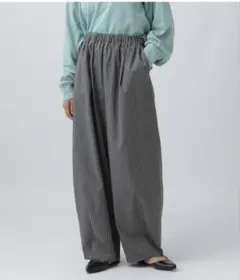 新品 ストライプ FT スラックスコクーンパンツ LEPSIM レプシィム