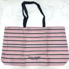 ケイトスペード Kate Spade ボーダー トートバック ノベルティ ピンクのサムネイル