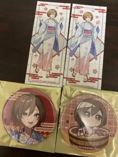 初音ミク 極楽湯 コラボ MEIKO 缶バッジ 2個 おまけ付 : ステッカー