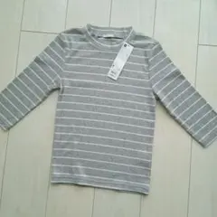 クロップドボーダーＴ/七分袖