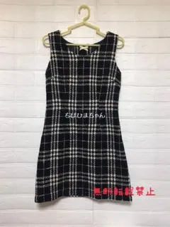 ※難あり one way ワンウェイ♥リボン編み上げツイードチェックワンピース♥